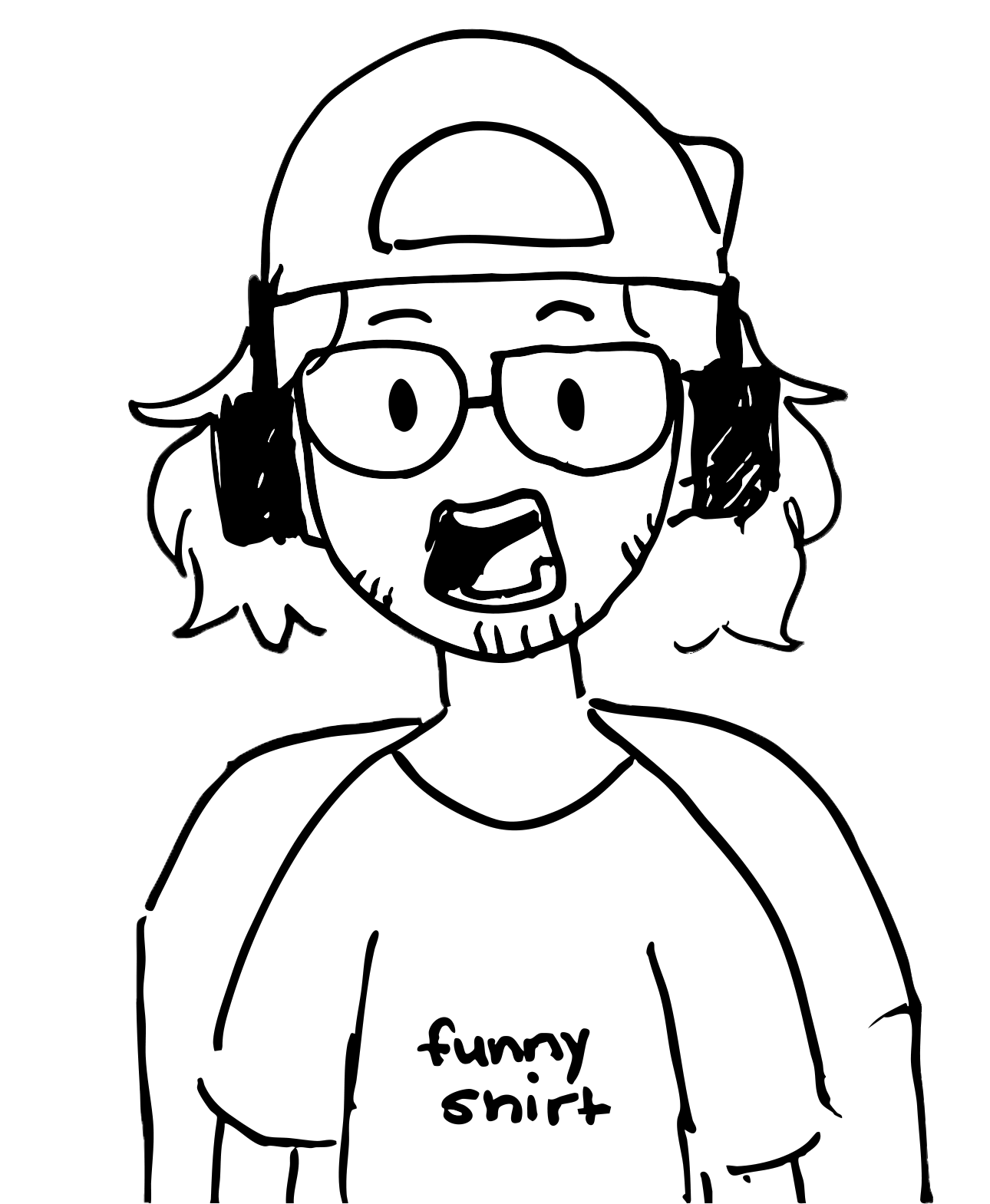 A line-drawing portrait of Jacob
